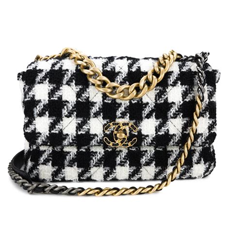 houndstooth chanel bag|chanel tweed houndstooth bag.